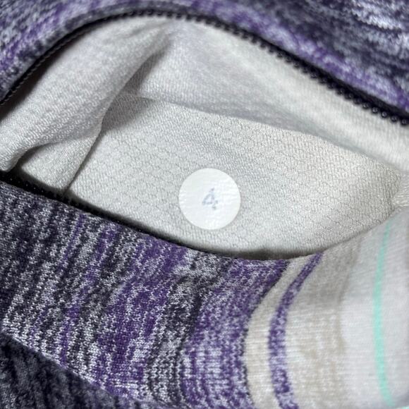 Lululemon Race Your Pace Long Sleeve Osaka Stripe Black Grape Size 4 - Picture 5 of 5